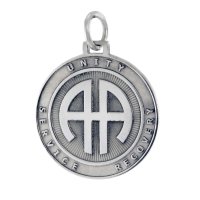 (image for) Silver AA Disc Pendant featuring Unity, Service, Recovery