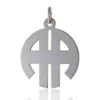 (image for) Silver AA Pendant featuring Cut Out Letters