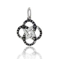 (image for) Silver AA Pendant featuring Courage, Serenity, Wisdom and Sobriety