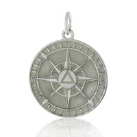 (image for) Silver AA Disc Compass Guiding Your Sobriety Journey
