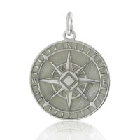 (image for) Silver NA Compass Pendant Guiding Your Recovery Journey