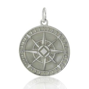 (image for) Silver NA Compass Pendant Guiding Your Recovery Journey