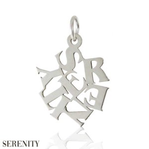 (image for) Silver Slogan Pendant with Jumbled Letters