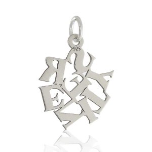 (image for) Silver Slogan Pendant with Jumbled Letters