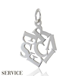(image for) Silver Slogan Pendant with Jumbled Letters