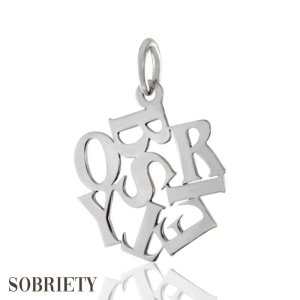 (image for) Silver Slogan Pendant with Jumbled Letters