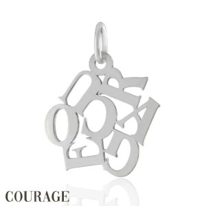 (image for) Silver Slogan Pendant with Jumbled Letters