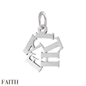 (image for) Silver Slogan Pendant with Jumbled Letters