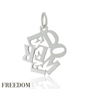(image for) Silver Slogan Pendant with Jumbled Letters