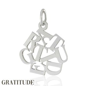 (image for) Silver Slogan Pendant with Jumbled Letters