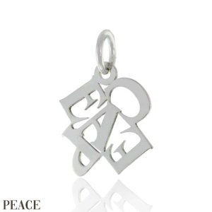 (image for) Silver Slogan Pendant with Jumbled Letters