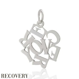 (image for) Silver Slogan Pendant with Jumbled Letters