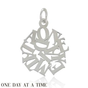 (image for) Silver Slogan Pendant with Jumbled Letters