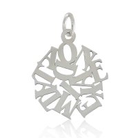 (image for) Silver Slogan Pendant with Jumbled Letters