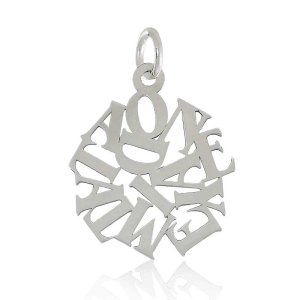 (image for) Silver Slogan Pendant with Jumbled Letters