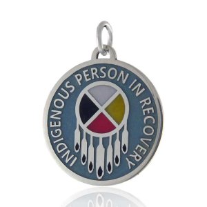 (image for) Silver Enameled Indigenous Person In Recovery Pendant