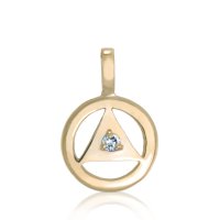 (image for) Gold AA Pendant with .10ct Diamond