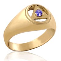 (image for) Gold Cutout AA Ring with Stone