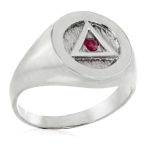 (image for) Men's Classic Silver AA Ring with Stone