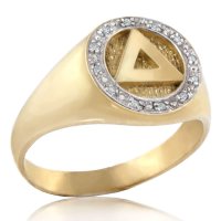 (image for) Men's Gold AA Ring with 12 Diamonds