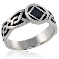(image for) Silver NA Celtic Knot Ring With Patina