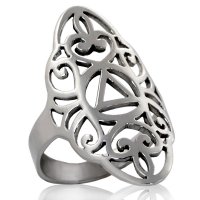 (image for) Silver Filigree Scroll AA Ring
