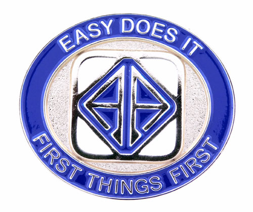 (image for) Blue and Silver Tone Oval Medallion