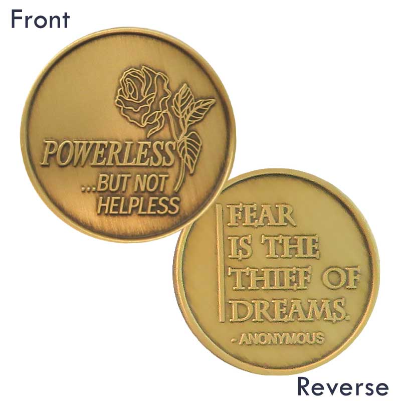 (image for) Rose Powerless But Not Helpless Medallion