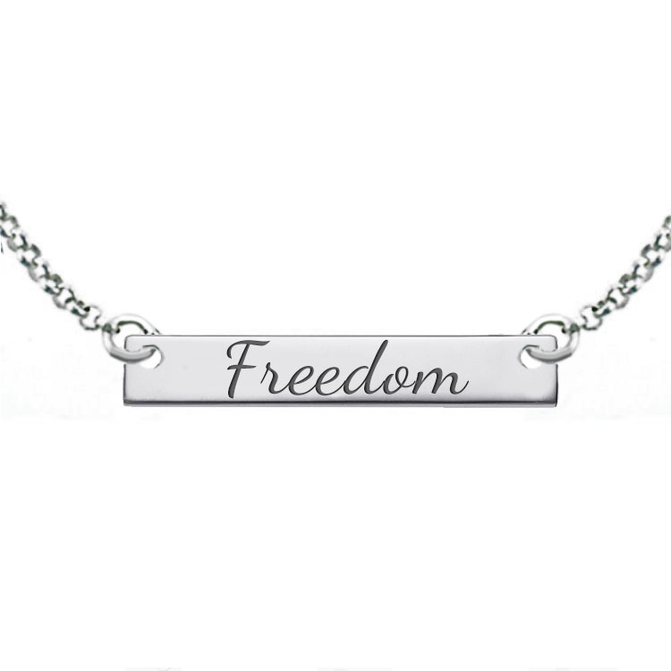 (image for) Customizable AA Slogan Pendant with Chain