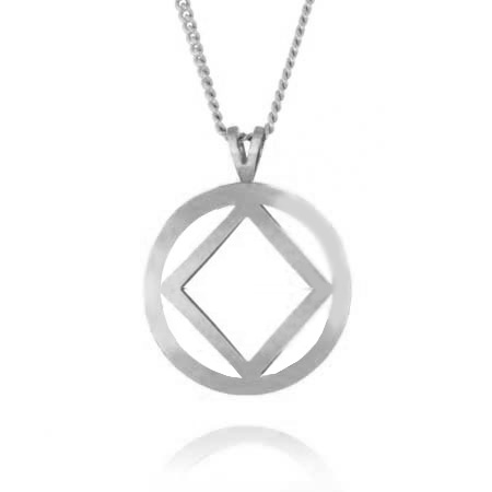 (image for) Silver 1" High Polish NA Pendant