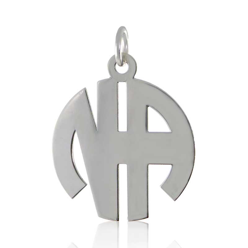 (image for) Silver NA Pendant featuring Cut Out Letters