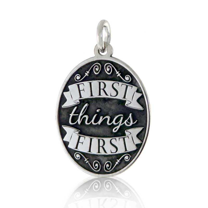 (image for) Silver Pendant with Inspirational Message