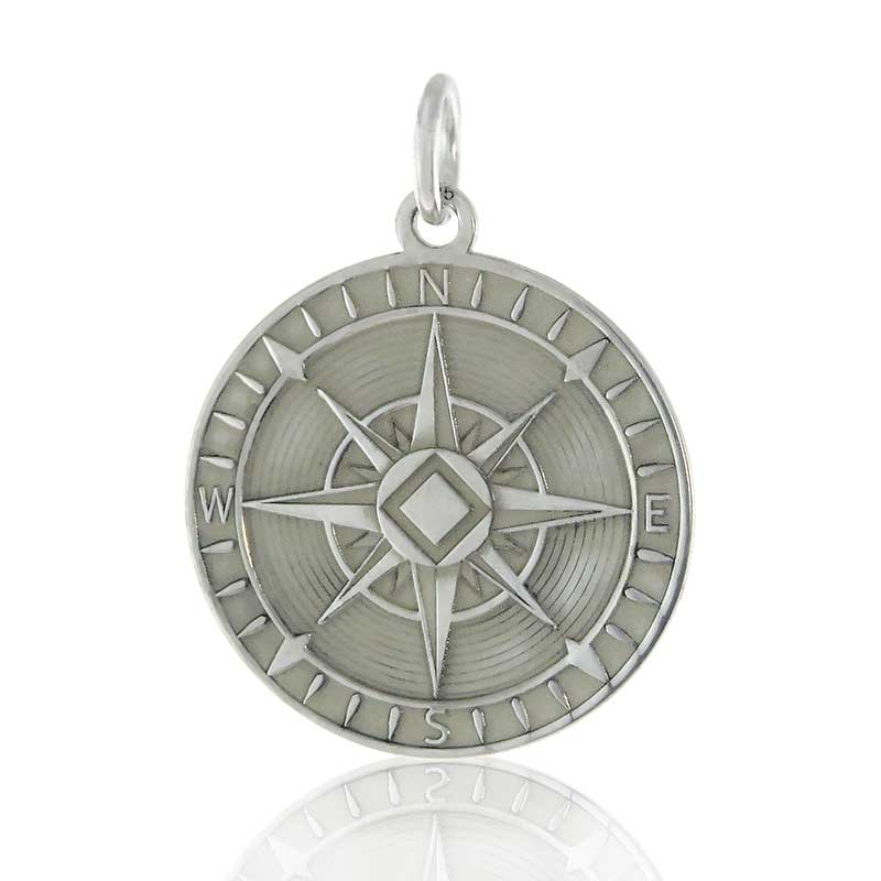 (image for) Silver NA Compass Pendant Guiding Your Recovery Journey