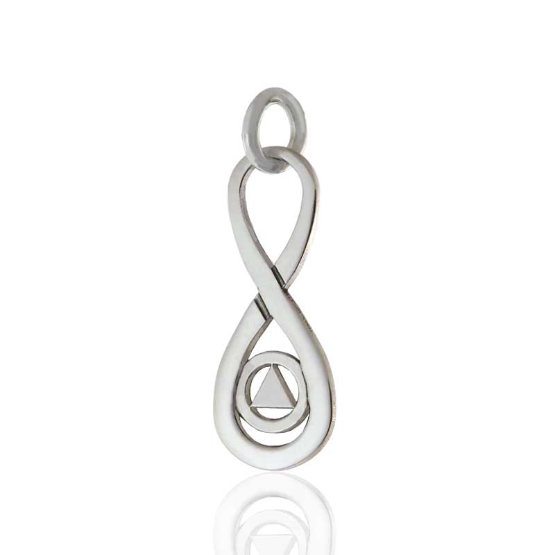 (image for) Silver Infinity AA Pendant featuring the AA Symbol