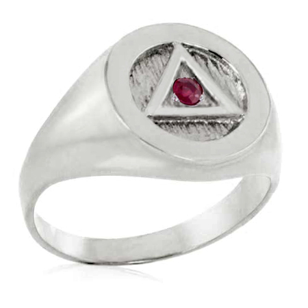 (image for) Men's Classic Silver AA Ring with Stone