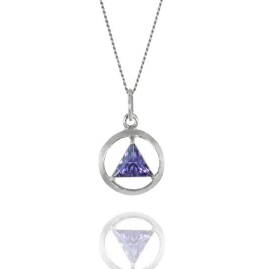 (image for) 1/2" Sterling Silver AA Unity Pendant with Birthstone - Click Image to Close
